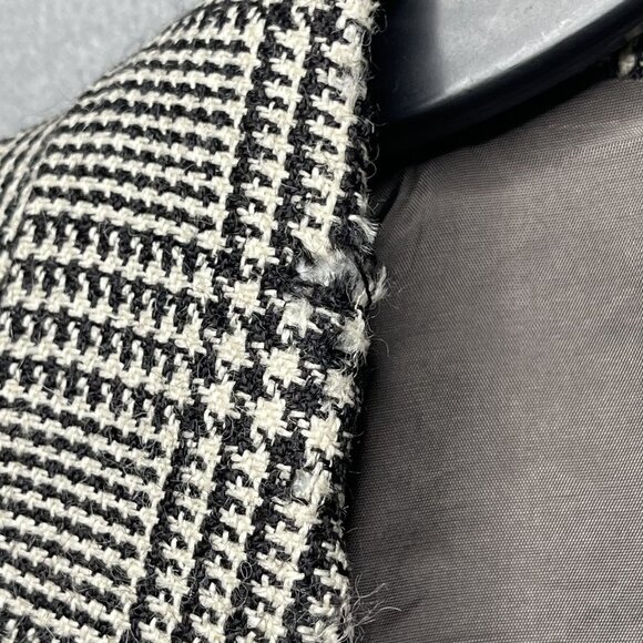 Vito Rufolo Vintage Alpaca Houndstooth Plaid Blazer Jacket Men's 44 Italian Made - Picture 2 of 13